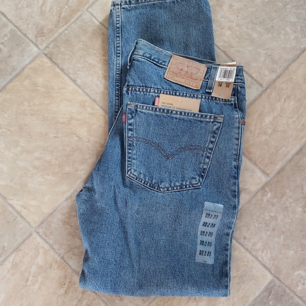 Levi's Red Tab 505 Men's Jeans, regular fit, straight leg, 38 waist, 32 inseam